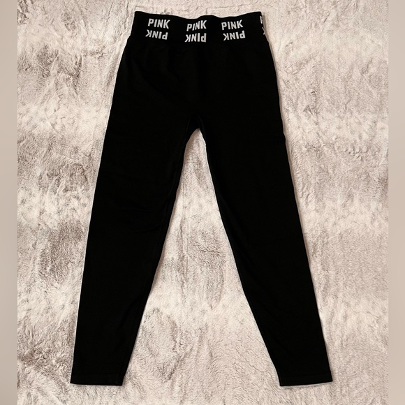 PINK Victoria's Secret Pants - PINK Victoria's Secret Black Leggings